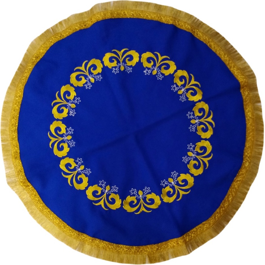 Round Gabardine Cover, Blue, Ø 60