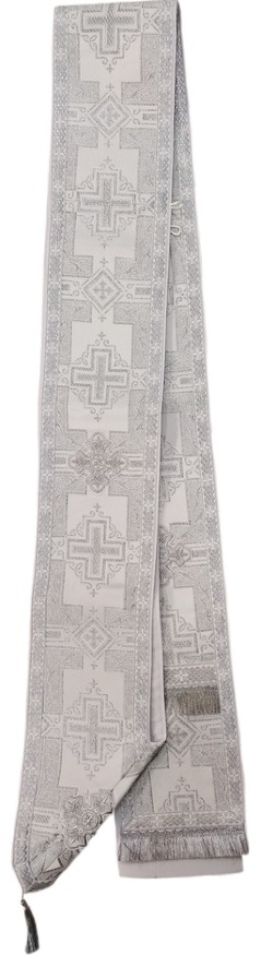 Double Brocade Orarion, White Color