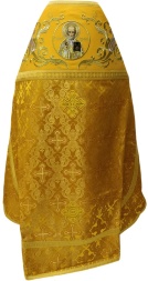 Priest Vestments Combined Brocade "Openwork Cross" with Embroidered Epitrachelion, Embroidery "New Pattern"