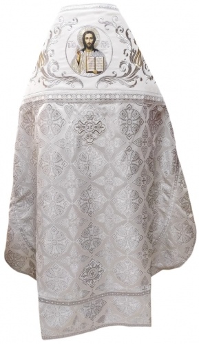 Priest Vestments Combined from Brocade "Florovsky Cross", with Embroidered Epitrachelion, Embroidery "New Embroidery"
