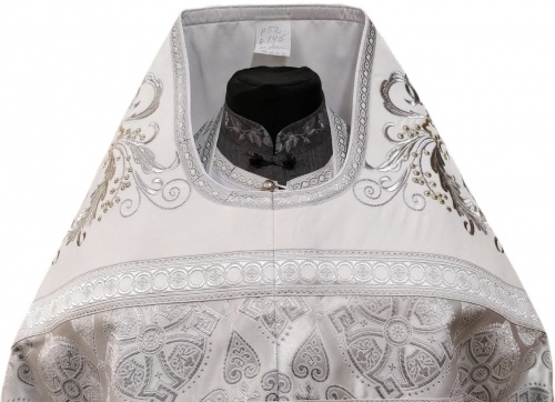 Priest Vestments Combined from Brocade "Florovsky Cross", with Embroidered Epitrachelion, Embroidery "New Embroidery"