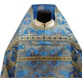 Priest Vestments, Brocade "Openwork Cross" with Sewn Braid