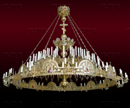 Chandelier with Horos, 1 Tier 84 Candles (No. 56)