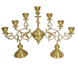 Seven-Branched Altar Candlestick No. 1 – 1 (Cross, Latin) 83×59