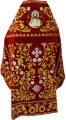 Priest Vestments, Embroidered on Velvet, Embroidered Center, with Embroidered Galloon