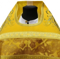 Priest Vestment Combined Brocade "Openwork Cross" with Embroidered Epitrachelion, Embroidery "New Embroidery"