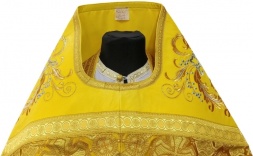 Priest Vestments Combined Brocade "Athonite Cross" with Embroidered Epitrachelion, Embroidery "New Pattern"
