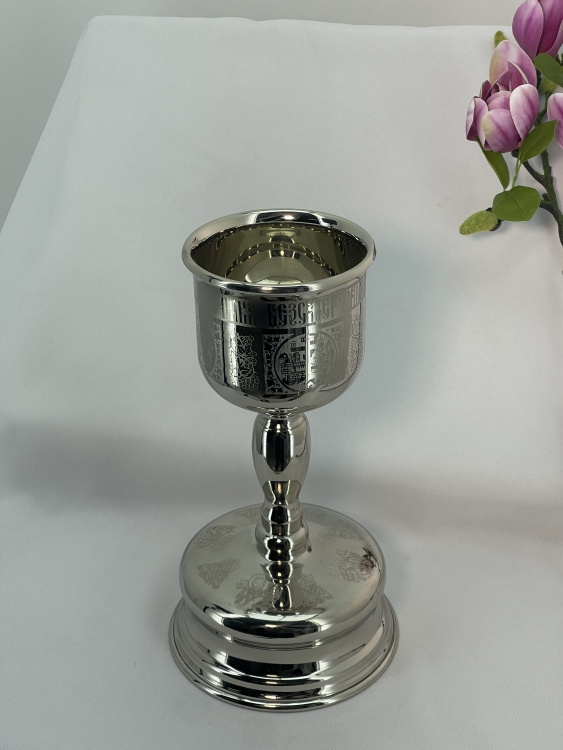 Chalice 0.25L nickel plating, laser engraving, height 24cm