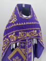 Priest Vestments, Embroidered on Brocade, Embroidered Center, with Embroidered Galloon
