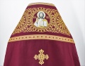 Priest Vestment Embroidered on Gabardine, "Circle" Embroidery with Sewn-On Galloon