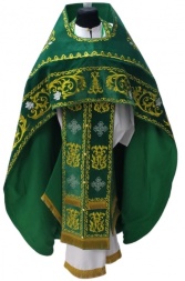 Priest Vestments, Velvet Embroidery, Embroidered Center with Icons, Embroidered Galloon