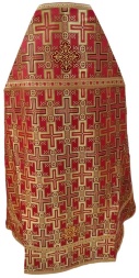 Priest Vestments, Brocade "Lavra Cross" with Sewn-on Galloon