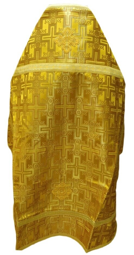 Priest Vestments, Brocade "Lavra Cross" with Sewn-on Galloon