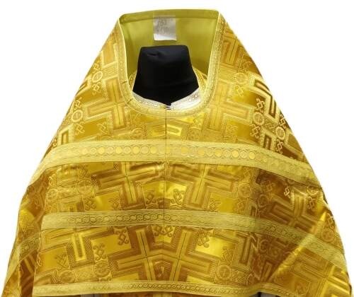 Priest Vestments, Brocade "Lavra Cross" with Sewn-on Galloon