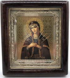 Icon of the Mother of God "Seven Arrows" 18.5×17
