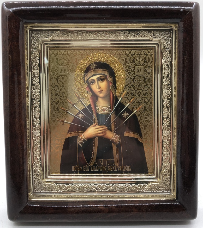 Icon of the Mother of God "Seven Arrows" 18.5×17