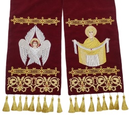 Bookmark with the Icon of the Protection of the Most Holy Theotokos and Angel