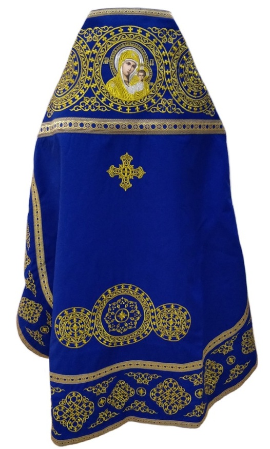 Priest Vestments Embroidered on Gabardine, Embroidery "Circle" with Sewn Galloon