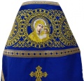 Priest Vestments Embroidered on Gabardine, Embroidery "Circle" with Sewn Galloon