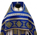 Priest Vestments Embroidered on Gabardine, Embroidery "Circle" with Sewn Galloon