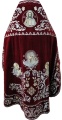 Priest Vestments, Embroidered on Velvet, Embroidered Center with Icons, with Embroidered Galloon