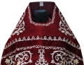Priest Vestments, Embroidered on Velvet, Embroidered Center with Icons, with Embroidered Galloon