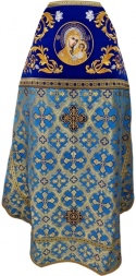Priest Vestments Combined Brocade "Kyiv Cross" with Embroidered Epitrachelion, Embroidery "Rose"