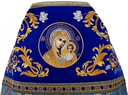 Priest Vestments Combined Brocade "Kyiv Cross" with Embroidered Epitrachelion, Embroidery "Rose"