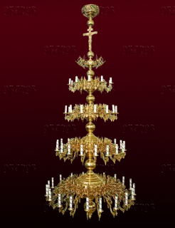 Chandelier, 4 tiers, 62 candles (No. 38)
