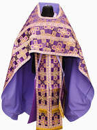 Priest Vestments, Brocade "Patriarchal Cross" with Sewn Galloon