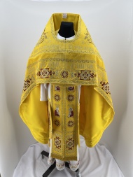 Priest Vestments, Embroidered on Velvet, with Embroidered Galloon, “Hierarchal” Embroidery