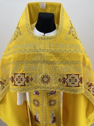Priest Vestments, Embroidered on Velvet, with Embroidered Galloon, “Hierarchal” Embroidery