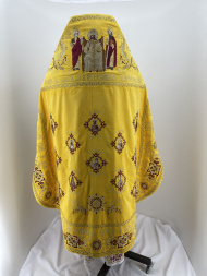 Priest Vestments, Embroidered on Velvet, with Embroidered Galloon, “Hierarchal” Embroidery