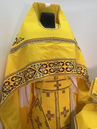 Priest Vestments, Embroidered on Gabardine, Embroidery "Hearts" with Embroidered Galloon