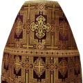 Priest Vestment, Brocade "Pokrovsky Cross" with Sewn Decorative Band
