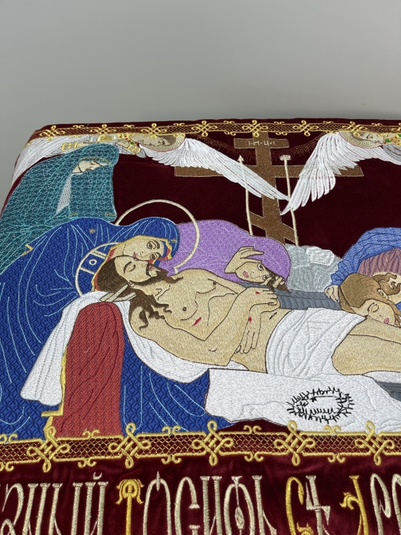 Burial Shroud of the Savior with Attendants