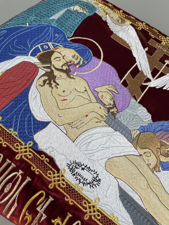 Burial Shroud of the Savior with Attendants