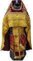 Priest Vestments Combined Brocade "Kyiv Cross" with Embroidered Epitrachelion, Embroidery "Rose"