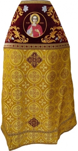 Priest Vestments Combined Brocade "Kyiv Cross" with Embroidered Epitrachelion, Embroidery "Rose"