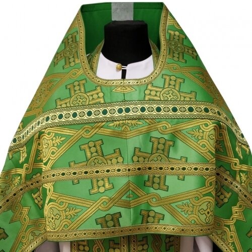 Priest Vestments, brocade "Cyprus Cross" with sewn-on galloon