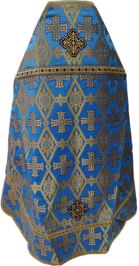 Priest Vestments, brocade "Cyprus Cross" with sewn-on galloon