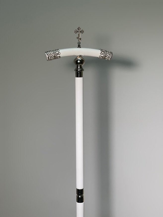 Abbot's Staff with Cross, silver-plated