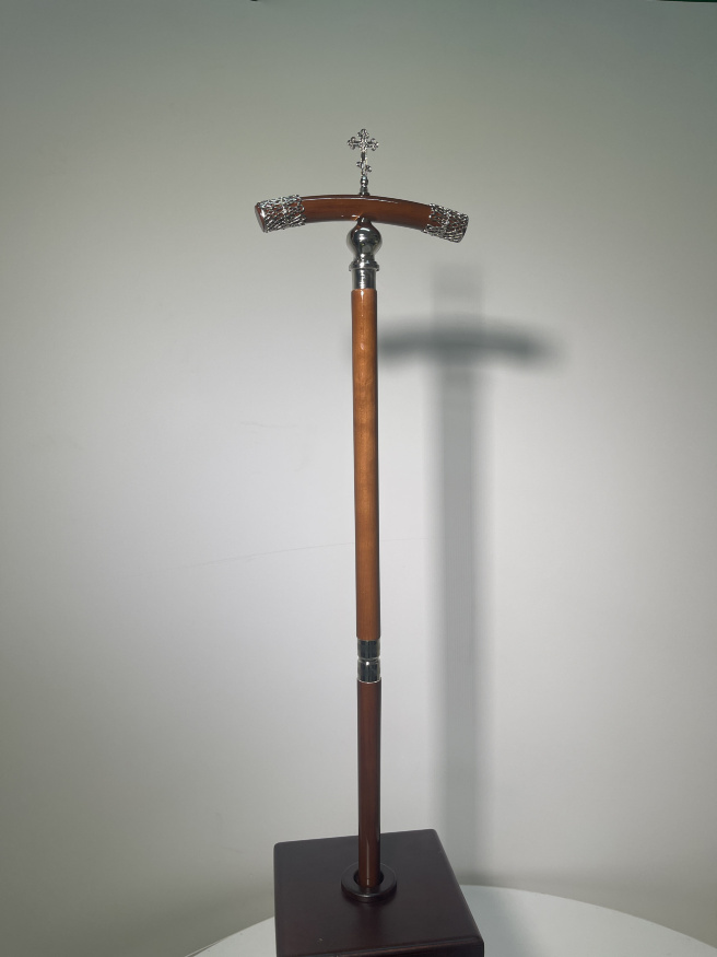 Abbot's Staff with Cross, silver-plated