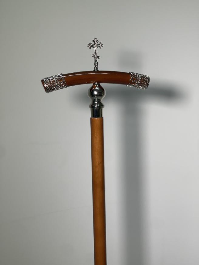 Abbot's Staff with Cross, silver-plated