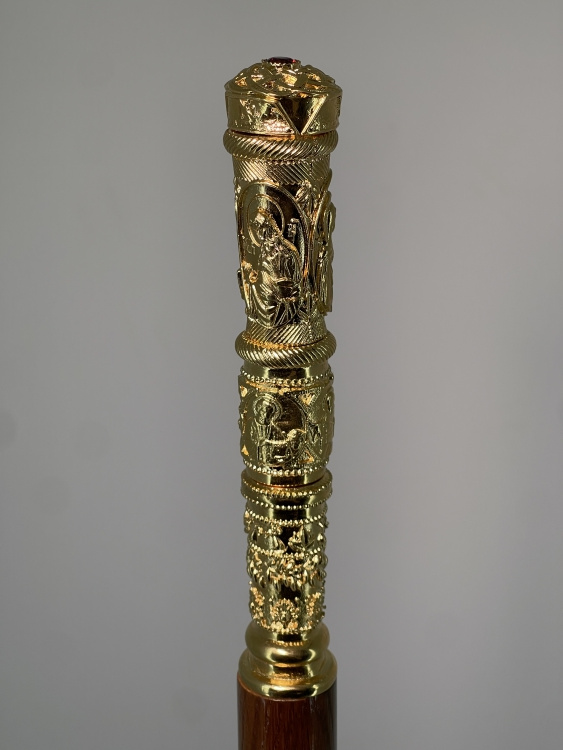 Abbot's Staff, Gilded, Height 143 cm