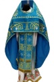 Priest Vestments, Embroidered on Velvet, Embroidered Center, with Embroidered Galloon