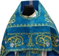 Priest Vestments, Embroidered on Velvet, Embroidered Center, with Embroidered Galloon
