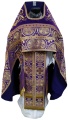 Priest Vestment Combined, Brocade "Kyiv Cross", with Embroidered Epitrachelion, Embroidery "New Embroidery"