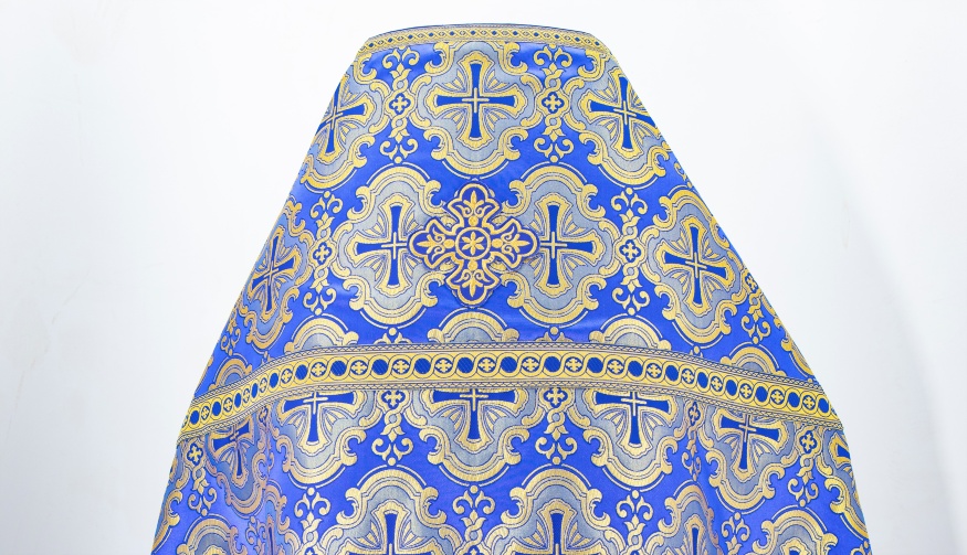 Priest Vestments, Brocade "Paschal Cross" with Sewn Galloon