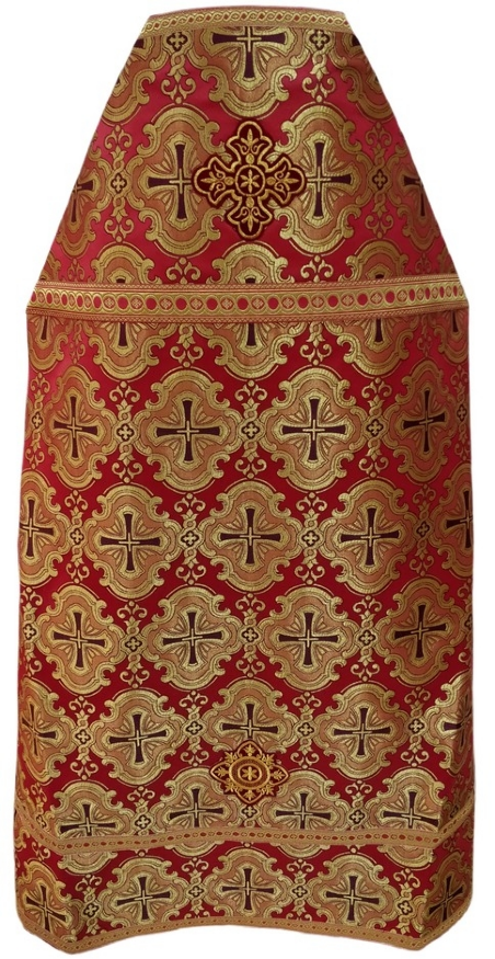 Priest Vestments, Brocade "Paschal Cross" with Sewn Galloon